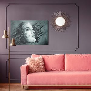 Peinture sur toile Peinture Réaliste D'un Visage Féminin – Image 4