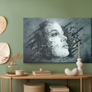 Peinture sur toile Peinture Réaliste D'un Visage Féminin – Image 5