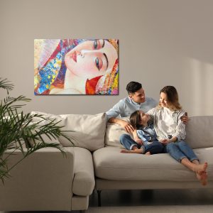 Peinture sur toile Portrait Coloré D'une Jeune Femme – Image 7