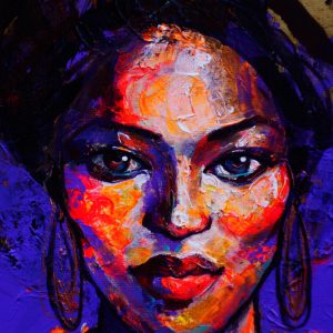 Peinture sur toile Un Portrait Féminin Sous Une Forme Abstraite – Image 1