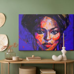 Peinture sur toile Un Portrait Féminin Sous Une Forme Abstraite – Image 5