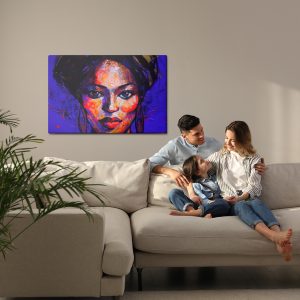 Peinture sur toile Un Portrait Féminin Sous Une Forme Abstraite – Image 7