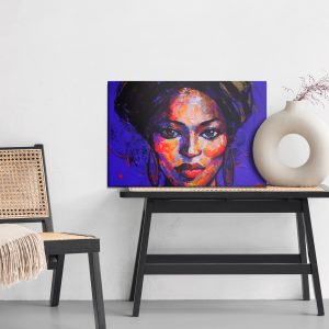 Peinture sur toile Un Portrait Féminin Sous Une Forme Abstraite – Image 6