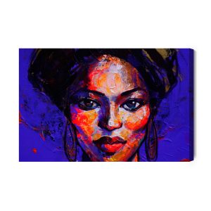 Peinture sur toile Un Portrait Féminin Sous Une Forme Abstraite – Image 2