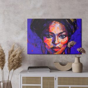 Peinture sur toile Un Portrait Féminin Sous Une Forme Abstraite – Image 3