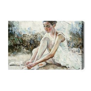 Peinture sur toile Ballerine Avant Le Spectacle – Image 2