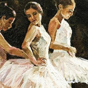 Peinture sur toile Trois Ballerines – Image 1