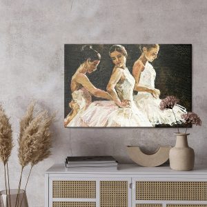 Peinture sur toile Trois Ballerines – Image 3