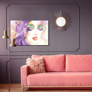 Peinture sur toile Portrait Féminin Abstrait – Image 4