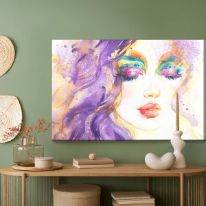 Peinture sur toile Portrait Féminin Abstrait – Image 5