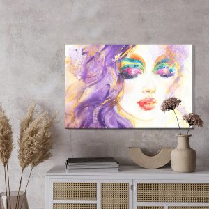 Peinture sur toile Portrait Féminin Abstrait – Image 3