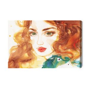 Peinture sur toile Portrait D'une Femme Rousse – Image 2