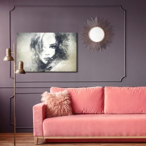 Peinture sur toile Un Visage Féminin En Version Aquarelle – Image 4