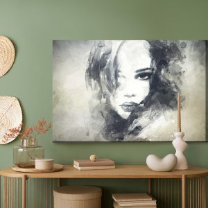 Peinture sur toile Un Visage Féminin En Version Aquarelle – Image 5
