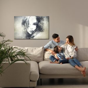 Peinture sur toile Un Visage Féminin En Version Aquarelle – Image 7