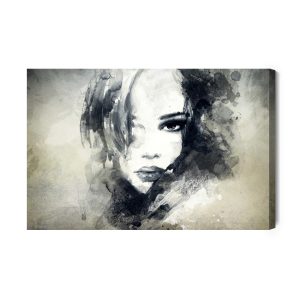 Peinture sur toile Un Visage Féminin En Version Aquarelle – Image 2