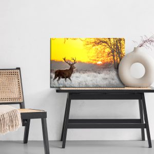 Peinture sur toile Un Cerf Sur Fond De Soleil Levant – Image 6