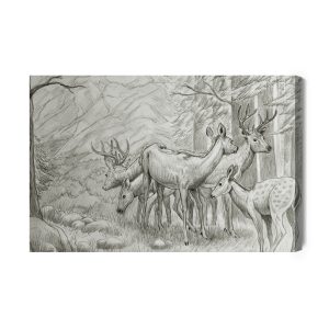 Peinture sur toile Esquisse D'un Cerf – Image 2