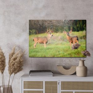 Peinture sur toile Deux Jeunes Cerfs – Image 3