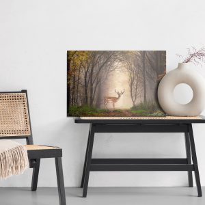 Peinture sur toile Un Cerf Au Milieu De La Forêt – Image 6