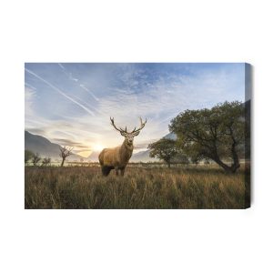 Peinture sur toile Cerf Sur Le Fond Du Paysage – Image 2
