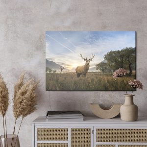 Peinture sur toile Cerf Sur Le Fond Du Paysage – Image 3