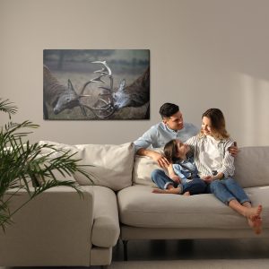 Peinture sur toile Cerf De Combat – Image 7