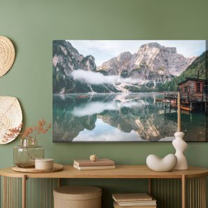 Peinture sur toile Lac Sauvage De Braies, Italie – Image 5
