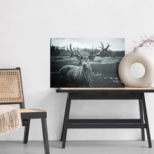 Peinture sur toile Cerf Noir Et Blanc – Image 6