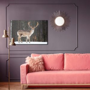 Peinture sur toile Cerf Sur Fond D'arbres – Image 4
