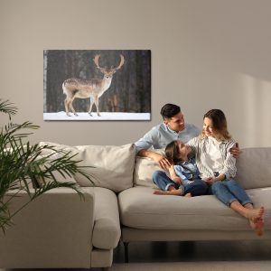 Peinture sur toile Cerf Sur Fond D'arbres – Image 7