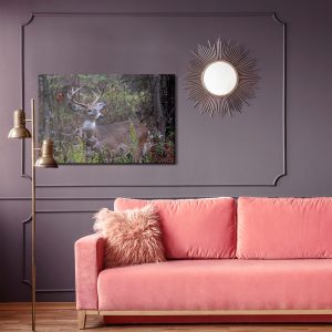 Peinture sur toile Un Cerf Parmi La Végétation Forestière – Image 4