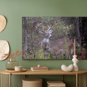 Peinture sur toile Un Cerf Parmi La Végétation Forestière – Image 5