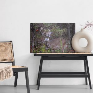 Peinture sur toile Un Cerf Parmi La Végétation Forestière – Image 6