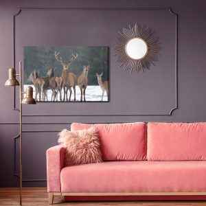 Peinture sur toile Un Cerf Et Une Biche – Image 4