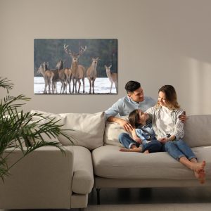 Peinture sur toile Un Cerf Et Une Biche – Image 7