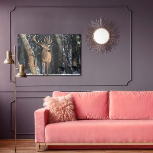 Peinture sur toile Un Cerf Parmi Les Arbres – Image 4