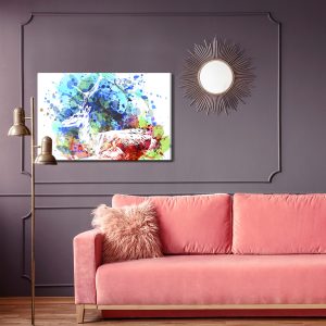 Peinture sur toile Cerf Dans Une Version Abstraite – Image 4