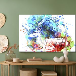 Peinture sur toile Cerf Dans Une Version Abstraite – Image 5