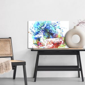 Peinture sur toile Cerf Dans Une Version Abstraite – Image 6