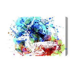 Peinture sur toile Cerf Dans Une Version Abstraite – Image 2
