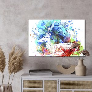 Peinture sur toile Cerf Dans Une Version Abstraite – Image 3