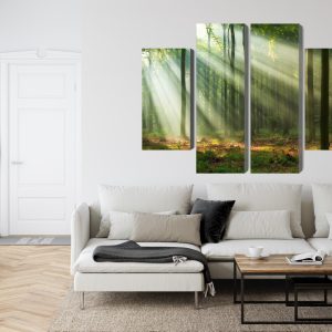 Peinture en plusieurs parties Paysage Forestier Le Matin – Image 6