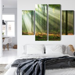 Peinture en plusieurs parties Paysage Forestier Le Matin – Image 7