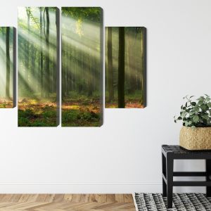 Peinture en plusieurs parties Paysage Forestier Le Matin – Image 8