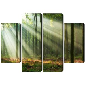Peinture en plusieurs parties Paysage Forestier Le Matin – Image 2