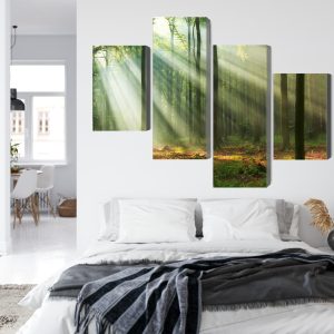 Peinture en plusieurs parties Paysage Forestier Le Matin – Image 7
