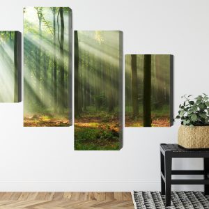 Peinture en plusieurs parties Paysage Forestier Le Matin – Image 8