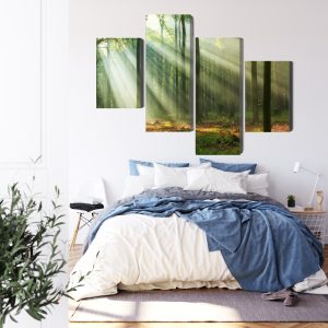 Peinture en plusieurs parties Paysage Forestier Le Matin – Image 3