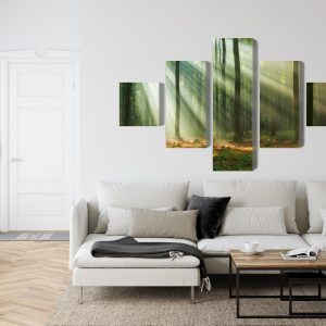 Peinture en plusieurs parties Paysage Forestier Le Matin – Image 6